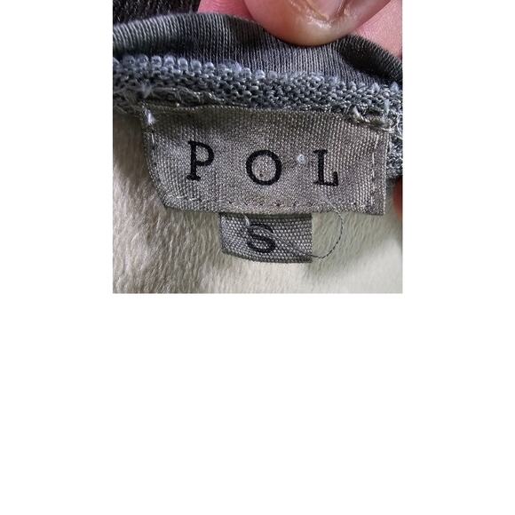 POL Gray Tie Dye Mixed Print Long Sleeve Tunic Top Size Small - Picture 3 of 4